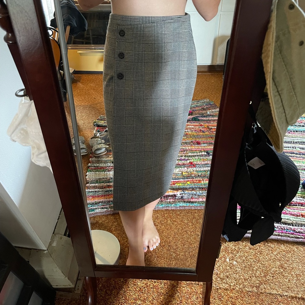 Long plaid skirt